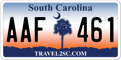 SC license plate AAF461