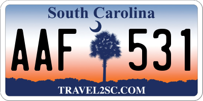SC license plate AAF531