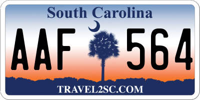 SC license plate AAF564