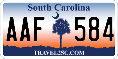 SC license plate AAF584