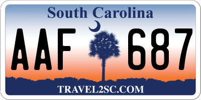 SC license plate AAF687
