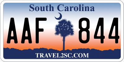 SC license plate AAF844