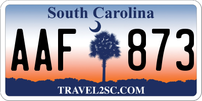 SC license plate AAF873