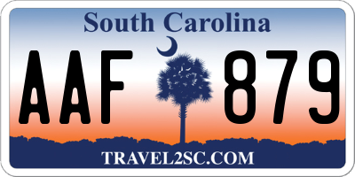 SC license plate AAF879