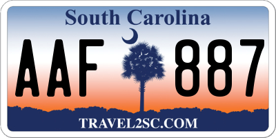 SC license plate AAF887