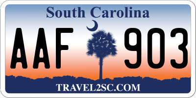 SC license plate AAF903