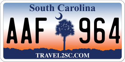 SC license plate AAF964