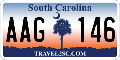 SC license plate AAG146