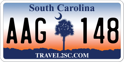 SC license plate AAG148