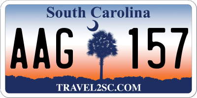 SC license plate AAG157