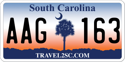 SC license plate AAG163