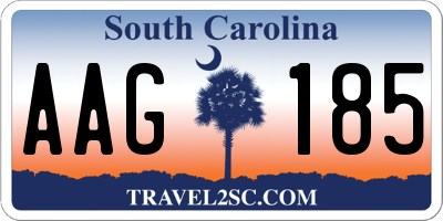 SC license plate AAG185