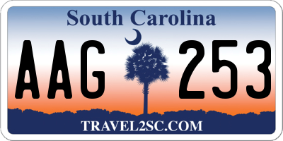 SC license plate AAG253