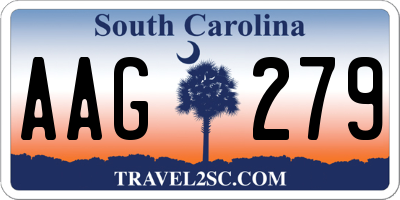 SC license plate AAG279