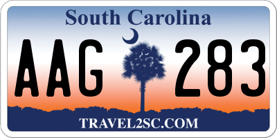 SC license plate AAG283