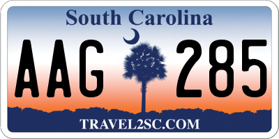 SC license plate AAG285