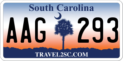 SC license plate AAG293