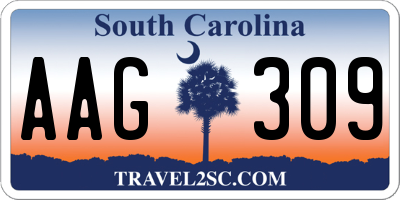 SC license plate AAG309