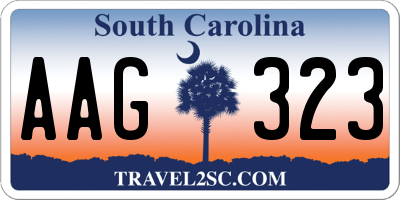 SC license plate AAG323