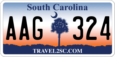 SC license plate AAG324