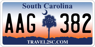 SC license plate AAG382