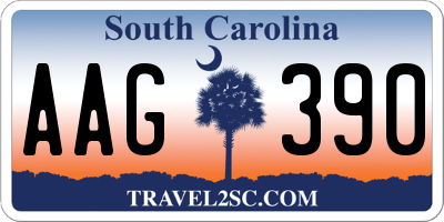 SC license plate AAG390