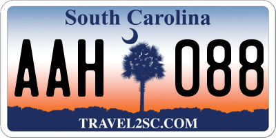SC license plate AAH088