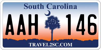 SC license plate AAH146