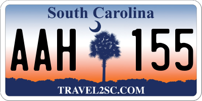 SC license plate AAH155