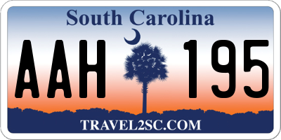 SC license plate AAH195