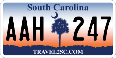SC license plate AAH247