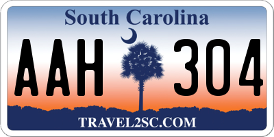 SC license plate AAH304