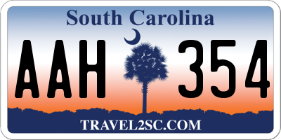 SC license plate AAH354