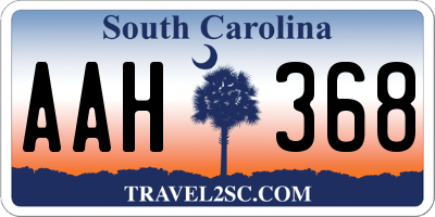 SC license plate AAH368