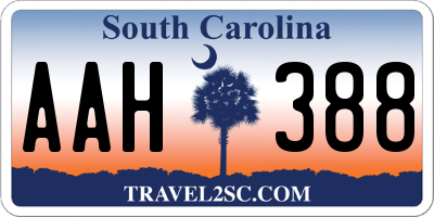SC license plate AAH388