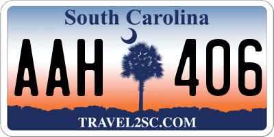 SC license plate AAH406