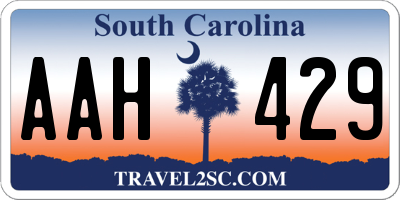 SC license plate AAH429