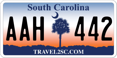 SC license plate AAH442