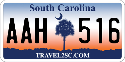 SC license plate AAH516