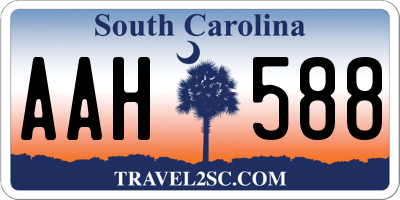 SC license plate AAH588