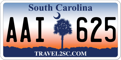 SC license plate AAI625
