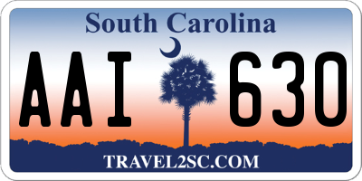 SC license plate AAI630