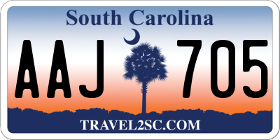 SC license plate AAJ705