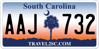 SC license plate AAJ732