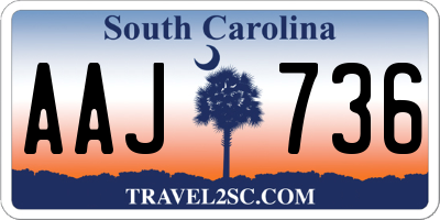 SC license plate AAJ736