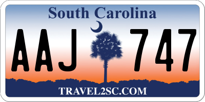 SC license plate AAJ747