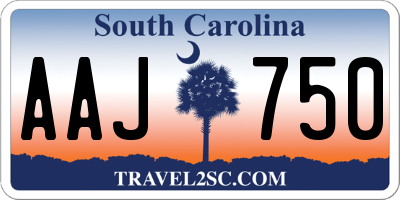 SC license plate AAJ750
