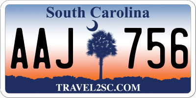 SC license plate AAJ756