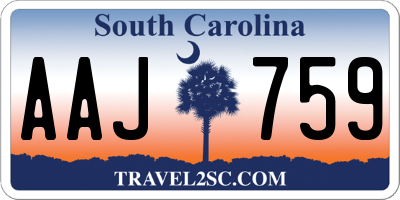 SC license plate AAJ759