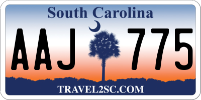 SC license plate AAJ775